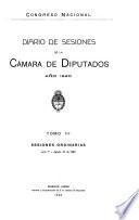 Diario de sesiones de la Cámara de Diputados