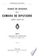 Diario de sesiones de la Cámara de diputados