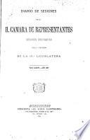 Diario de sesiones de la Cámara de Representantes