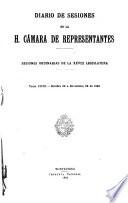Diario de sesiones de la Cámara de Representantes