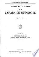 Diario de sesiones de la Cámara de Senadores