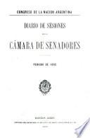 Diario de sesiones de la Cámara de Senadores