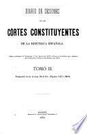 Diario de sesiones de las Córtes constituyentes de la República española