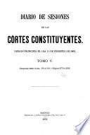 Diario de sesiones de las Córtes constituyentes