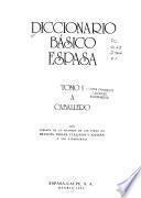 Diccionario básico Espasa : con versión de la mayoría de las voces en francés, inglés, italiano y alemán y sus etimologías.