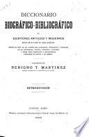 Diccionario biográfico-bibliográfico de escritores antiguos y modernos nacidos en los países del habla castellana