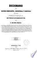 Diccionario de materia mercantil, industrial y agrícola, que contiene la indicación, la descripción y los usos de todas las mercancías