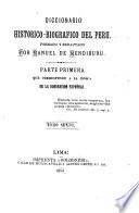 Diccionario historico-biografico del Peru