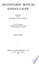 Diccionario manual Espasa-Calpe