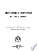 Diccionario zapoteco de Mitla, Oaxaca