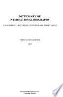 Dictionary of International Biography