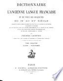 Dictionnaire de l'ancienne langue française et de tous ses dialectes du IXe au XVe siècle