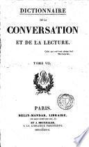 Dictionnaire de la conversation et de la lecture