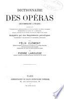 Dictionnaire des opéras