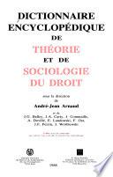Dictionnaire encyclopédique de théorie et de sociologie du droit