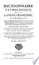 Dictionnaire etymologique ... de la Langue françoise