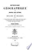Dictionnaire géographique des postes aux lettres du royaume de Belgique
