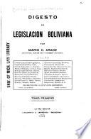 Digesto de legislación boliviana