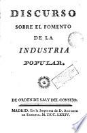 Discurso sobre el fomento de la industria popular