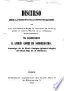 Discurso sobre la necesidad de la divina revelacion, etc