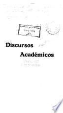 Discursos acadeḿicos: 1922-1935
