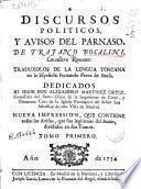 Discursos politicos y avisos del Parnaso