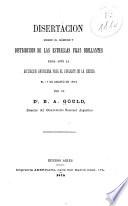 Disertacion sobre el número y distribucion de las estrellas fijas brillantes leida ante la Asociacion Americana para el Adelanto de la Ciencia el 17 de Agosto de 1874 ...