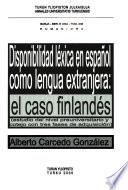Disponibilidad léxica en español como lengua extranjera