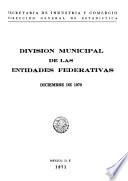 División municipal de las entidades federativas