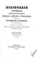 Dizionario universale critico-enciclopedico della lingua Italiana