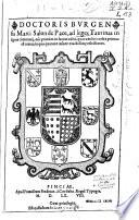 Doctoris Burgensis Marci Salon de Pace ad Leges Taurinas insignes com[m]entarij