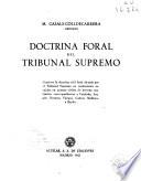 Doctrina foral del Tribunal Supremo