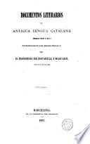 Documentos literarios en antigua lengua catalana