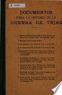 Documentos para la historia de la guerra de Tejas