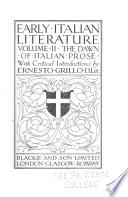 Early Italian Literature...