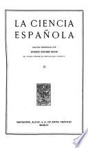 Edición nacional de las obras completas de Menéndez Pelayo: La ciencia española