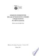 Edizioni fiorentine del Quattrocento e primo Cinquecento in Trivulziana