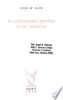 El cancionero español de tipo tradicional