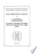 El castro y la necrópolis del hierro céltico de Chamartín de la Sierra (Avilla)