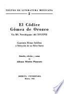 El Códice Gómez de Orozco