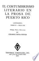 El Costumbrismo Literario en la Prosa de Puerto Rico