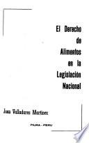 El derecho de alimentos en la legislación nacional