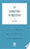 El Derecho subjetivo