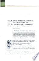 El ejercicio problemático de la literatura
