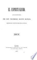 El Espiritualismo; Curso de Filosofia