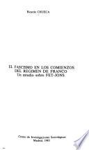 El fascismo en los comienzos del régimen de Franco