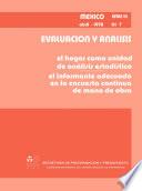 El hogar como unidad de análisis estadístico. El Informante adecuado en la Encuesta Continua de Mano de Obra. Evaluación y análisis. Serie III, número 7, 1978