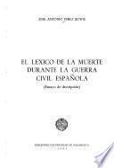 El léxico de la muerte durante la guerra civil española