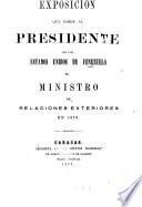 El libro amarillo de los Estados Unidos de Venezuela presentado al Congreso nacional ...