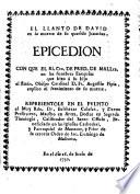 El llanto de David en la muerte de su querido Jonathas